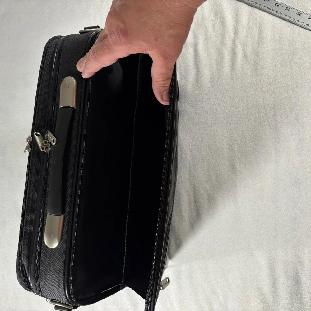 Trans Pro by ATTCO Briefcase Unisex Large Black Excellent Nylon Messenger Bag